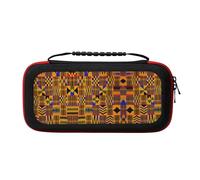 MDATT African Tribal Ethnic Texture Portable Travel All Protective Bag Soft Lining for Switch Console Pro Controller Accessories