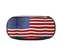 MDATT American Flag Baseball Large Pencil Case Pouch,Soft Pencil Pouch Organizer with Zipper,Portable Pencil Case for Adult
