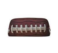 MDATT American Football Laces Printing Cute Pen Stationery Bag Leather Pencil Pouch for Students Zipper Bag for Pens,Pencils,Markers