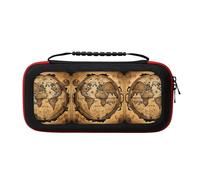 MDATT Ancient Map World Globe Portable Travel All Protective Bag Soft Lining for Switch Console Pro Controller Accessories