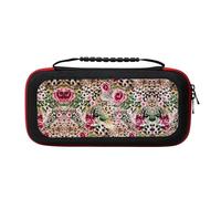 MDATT Animal Tiger Leopard Print Rose Flower Portable Travel All Protective Bag Soft Lining for Switch Console Pro Controller Accessories
