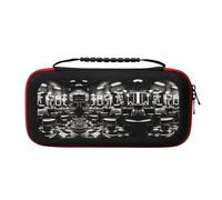 MDATT Barber Shop Monochrome Style Portable Travel All Protective Bag Soft Lining for Switch Console Pro Controller Accessories