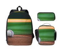 MDATT Baseball Backpacks with Lunch Pack Pencil Case, Lightweight Bookbag for Camping Excursions