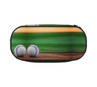 MDATT Baseball Large Pencil Case Pouch,Soft Pencil Pouch Organizer with Zipper,Portable Pencil Case for Adult