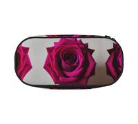 MDATT Black Blackgound Rose 1 Large Pencil Case Pouch,Soft Pencil Pouch Organizer with Zipper,Portable Pencil Case for Adult