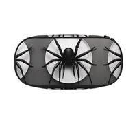 MDATT Black Spider Large Pencil Case Pouch,Soft Pencil Pouch Organizer with Zipper,Portable Pencil Case for Adult