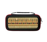 MDATT Bohemia Style Traditional African Pattern Portable Travel All Protective Bag Soft Lining for Switch Console Pro Controller Accessories