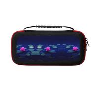 MDATT Bright Pink Lotus Portable Travel All Protective Bag Soft Lining for Switch Console Pro Controller Accessories