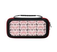 MDATT Butterfly Pink Portable Travel All Protective Bag Soft Lining for Switch Console Pro Controller Accessories