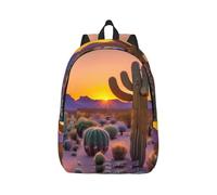 MDATT Cactus Desert Sunsets Printing Drawstring Backpack Bag, Students' String Backpack Bulk Cinch Sack Tote Bags For Gym Traveling Boys Girls