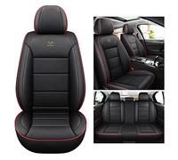 MDATT Car Seat Covers Fit For Renault Clio V Life/Zen/Intens/R.S. Line/Business 2019-2023 Front 2 rear 3 universal 5-seat premium PU leather seat cover,Black red edag
