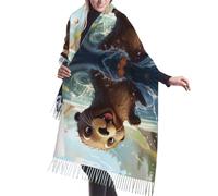 MDATT Cartoon Cute Otter Print Scarves,Women'S Scarves Lady Soft Fashion Wrap Shawl For Evening Dresses Wedding