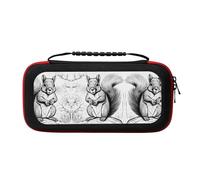 MDATT Cartoon Squirrel Portable Travel All Protective Bag Soft Lining for Switch Console Pro Controller Accessories