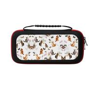 MDATT Cat Butterfly Portable Travel All Protective Bag Soft Lining for Switch Console Pro Controller Accessories