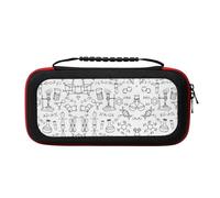 MDATT Chemistry Print Portable Travel All Protective Bag Soft Lining for Switch Console Pro Controller Accessories