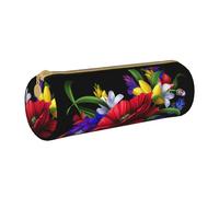 MDATT Colorful Spring Frog Flower Carry On Pen and Pencil Case,Multipurpose Stationery Pouch for for High School College Students