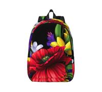 MDATT Colorful Spring Frog Flower Printing Drawstring Backpack Bag, Students' String Backpack Bulk Cinch Sack Tote Bags For Gym Traveling Boys Girls