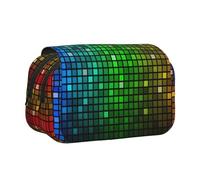 MDATT Colorful Square Printing Pencil Case for Adults, Durable Pen Carrying Case