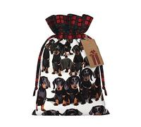 MDATT Dachshund Weiner Pet Dog Christmas Gift Bags,Small Christmas Gift Bags, Wedding Favors, Halloween Gifts And So On 5 X 7 Inch