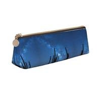 MDATT Desert with Cactus Multifunctional Leather Pencil Case with Large Storagecapacity Classic Triangular Design