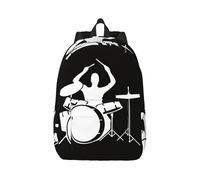 MDATT Drummer Printing Drawstring Backpack Bag, Students' String Backpack Bulk Cinch Sack Tote Bags For Gym Traveling Boys Girls