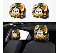 MDATT Egg Cup Noodle Ramen Universal Car Headrest Cover For Driving Soft Comfortable For Most Cars Suv Sedan Home Office