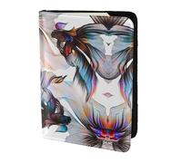 MDATT Fish Printing Cowhide Travel Passport Wallet for Women Men Document Organizer Passports Holder for Travel