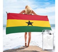 MDATT Flag Of Ghana Large Microfiber Sand Pool Bath Swim Towel,Lightweight And Thin Camping Towel