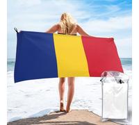 MDATT Flag Of Romania Large Microfiber Sand Pool Bath Swim Towel,Lightweight And Thin Camping Towel
