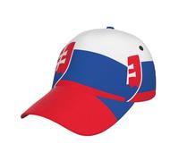 MDATT Flag of The Czech Republic Baseball Cap Adjustable Twill Bulk with Ponytail Hole Washed Dad Hat for Men Women, Flag of Slovakia, One size