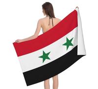 MDATT Flag Of The Syrian Arab Republic Large Microfiber Sand Pool Bath Swim Towel,Lightweight And Thin Camping Towel