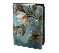 MDATT Flowers 1 Printing Cowhide Travel Passport Wallet for Women Men Document Organizer Passports Holder for Travel