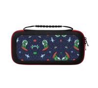 MDATT Funny Astronaut Dinosaur Rocket Portable Travel All Protective Bag Soft Lining for Switch Console Pro Controller Accessories