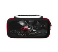 MDATT Gothic Black Roses Portable Travel All Protective Bag Soft Lining for Switch Console Pro Controller Accessories