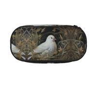 MDATT Grass and Dove Large Pencil Case Pouch,Soft Pencil Pouch Organizer with Zipper,Portable Pencil Case for Adult