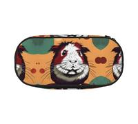 MDATT Guinea Pig Pattern Large Pencil Case Pouch,Soft Pencil Pouch Organizer with Zipper,Portable Pencil Case for Adult