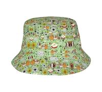 MDATT Guinea Pig Printing Outdoor Sun Hat Safari Cap Wide Brim Fishing Bucket Hat with Neck Flap Black