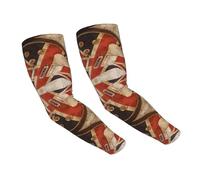 MDATT Guitar British Flag Printing Breathable Cooling Arm Sleeves, Sun Protection For Golf
