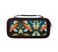MDATT Hd Koi Fish Portable Travel All Protective Bag Soft Lining for Switch Console Pro Controller Accessories