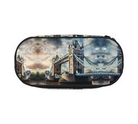 MDATT Historic Old Tower Bridge London Large Pencil Case Pouch,Soft Pencil Pouch Organizer with Zipper,Portable Pencil Case for Adult