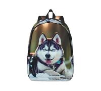 MDATT Husky Dog Printing Drawstring Backpack Bag, Students' String Backpack Bulk Cinch Sack Tote Bags For Gym Traveling Boys Girls