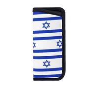 MDATT Israeli Flag Soft Sunglasses Pouch, Compact Travel-Friendly Glasses Case Soft, For Jetsetters