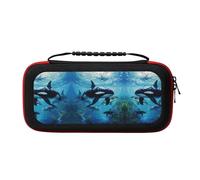 MDATT Killer Whales Swim Along 1 Portable Travel All Protective Bag Soft Lining for Switch Console Pro Controller Accessories