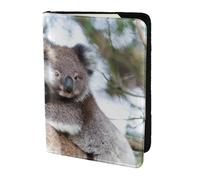 MDATT Koala Bear Printing Cowhide Travel Passport Wallet for Women Men Document Organizer Passports Holder for Travel