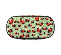 MDATT Ladybugs Cartoon Large Pencil Case Pouch,Soft Pencil Pouch Organizer with Zipper,Portable Pencil Case for Adult