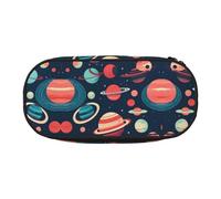 MDATT Outer Space Planets Large Pencil Case Pouch,Soft Pencil Pouch Organizer with Zipper,Portable Pencil Case for Adult