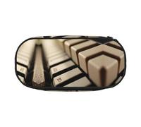 MDATT Piano Key Large Pencil Case Pouch,Soft Pencil Pouch Organizer with Zipper,Portable Pencil Case for Adult