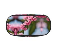 MDATT Pink Cherry Blossoms 1 Large Pencil Case Pouch,Soft Pencil Pouch Organizer with Zipper,Portable Pencil Case for Adult