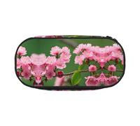 MDATT Pink Cherry Blossoms Large Pencil Case Pouch,Soft Pencil Pouch Organizer with Zipper,Portable Pencil Case for Adult