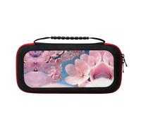 MDATT Pink Cherry Blossoms Portable Travel All Protective Bag Soft Lining for Switch Console Pro Controller Accessories